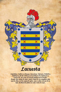 Escudo heráldico del apellido LACUESTA