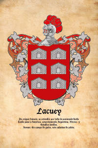 Escudo heráldico del apellido LACUEY