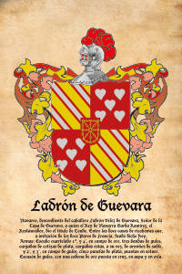 Escudo heráldico del apellido LADRON DE GUEVARA