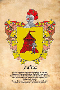 Escudo heráldico del apellido LAFITA