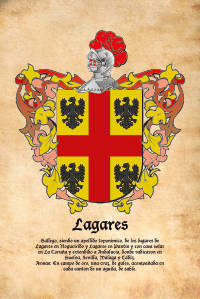 Escudo heráldico del apellido Lagares