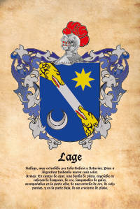 Escudo heráldico del apellido LAGE