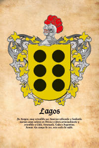 Escudo heráldico del apellido LAGOS