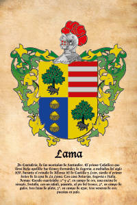Escudo heráldico del apellido LAMA