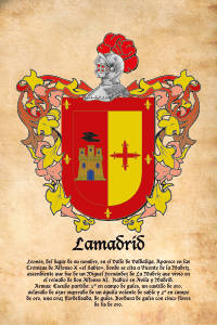Escudo heráldico del apellido LAMADRID