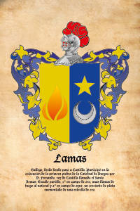 Escudo heráldico del apellido LAMAS