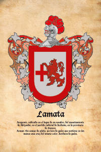 Escudo heráldico del apellido LAMATA