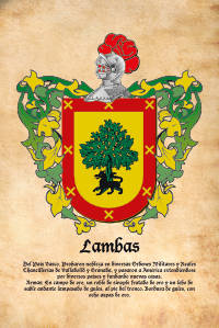 Escudo heráldico del apellido LAMBAS