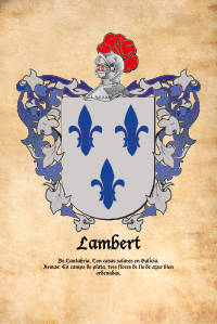 Escudo heráldico del apellido LAMBERT