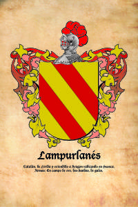 Escudo heráldico del apellido LAMPURLANÉS