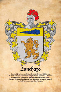 Escudo heráldico del apellido LANCHAZO