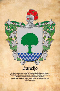 Escudo heráldico del apellido LANCHO