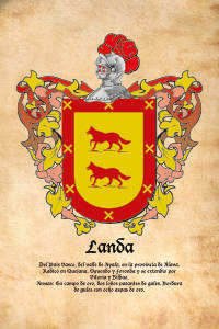Escudo heráldico del apellido LANDA