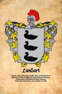 Escudo heráldico del apellido LANDART