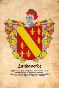 Escudo heráldico del apellido LANDAVERDE