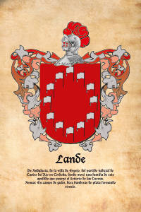 Escudo heráldico del apellido LANDE