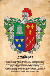 Escudo heráldico del apellido LANDERAS