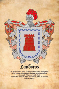 Escudo heráldico del apellido LANDEROS