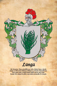 Escudo heráldico del apellido LANGA