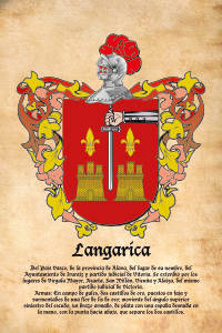 Escudo heráldico del apellido LANGARICA