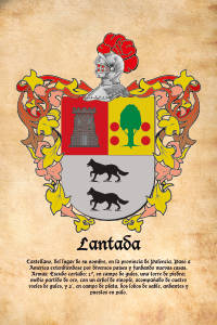 Escudo heráldico del apellido LANTADA