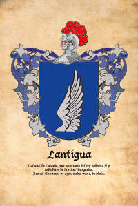 Escudo heráldico del apellido LANTIGUA