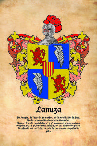 Escudo heráldico del apellido LANUZA