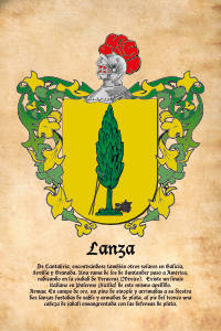 Escudo heráldico del apellido LANZA