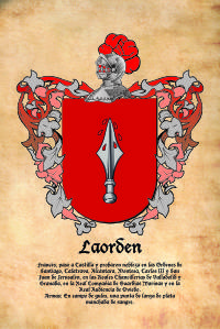 Escudo heráldico del apellido LAORDEN