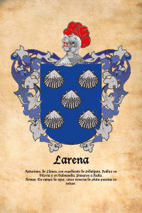 Escudo heráldico del apellido LARENA