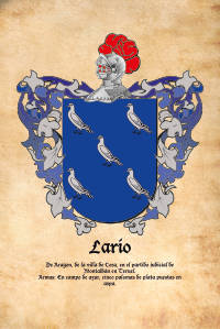 Escudo heráldico del apellido LARIO