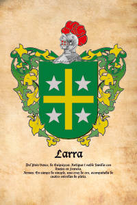 Escudo heráldico del apellido LARRA