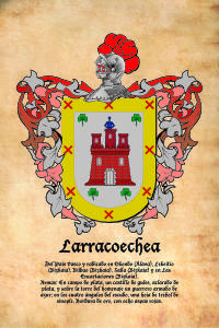 Escudo heráldico del apellido Larracoechea