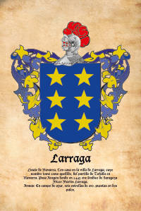 Escudo heráldico del apellido LARRAGA