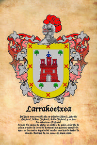 Escudo heráldico del apellido Larrakoetxea