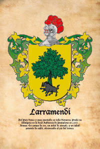 Escudo heráldico del apellido LARRAMENDI