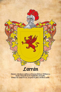 Escudo heráldico del apellido LARRAN