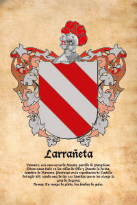 Escudo heráldico del apellido LARRAÑETA