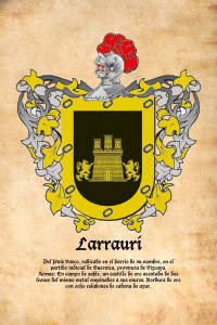 Escudo heráldico del apellido LARRAURI