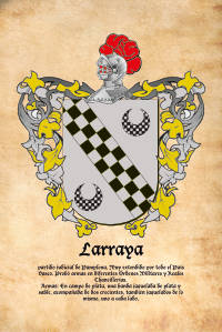 Escudo heráldico del apellido LARRAYA