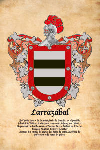 Escudo heráldico del apellido LARRAZABAL
