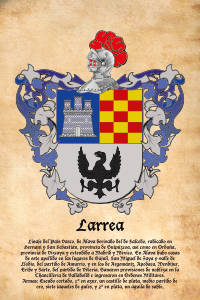 Escudo heráldico del apellido LARREA