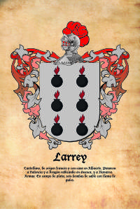 Escudo heráldico del apellido LARREY