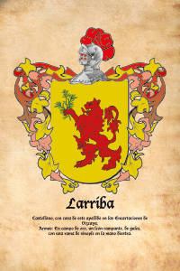 Escudo heráldico del apellido LARRIBA