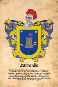 Escudo heráldico del apellido LARRONDO