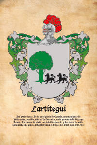 Escudo heráldico del apellido LARTITEGUI