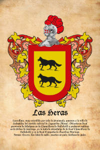 Escudo heráldico del apellido LAS HERAS