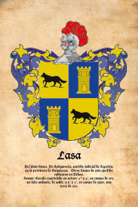 Escudo heráldico del apellido LASA