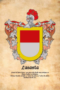 Escudo heráldico del apellido LASANTA