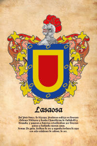 Escudo heráldico del apellido LASAOSA